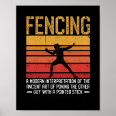 Fencing Definition Diktaphone Fender lustig Poster (Vorne)