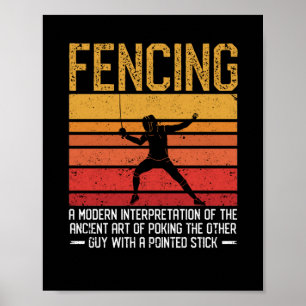 Fencing Definition Diktaphone Fender lustig Poster