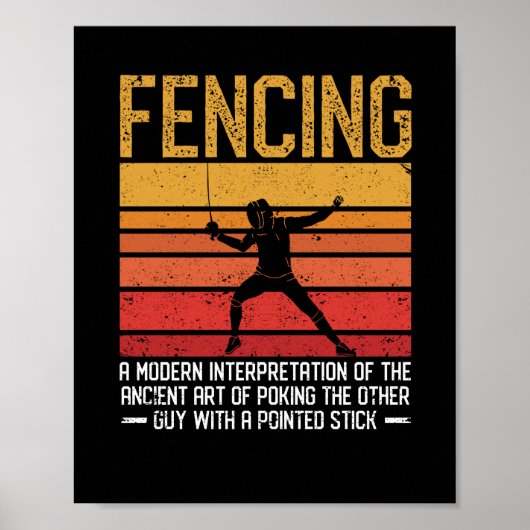 Fencing Definition Diktaphone Fender lustig Poster (Vorne)
