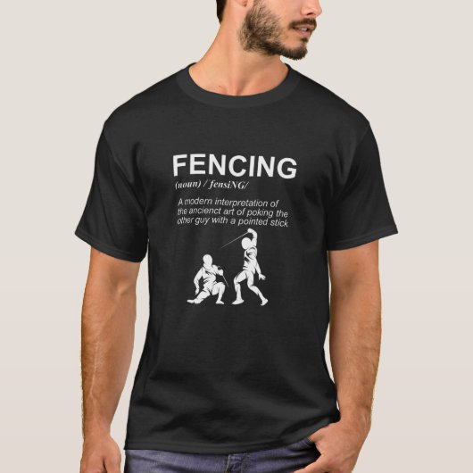 Fencing Definition Funny Fencer Fencing Epeparat F T-Shirt (Vorderseite)