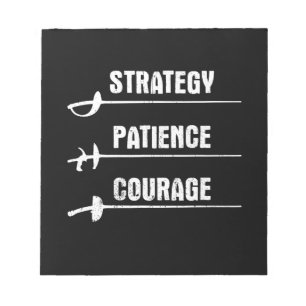 Fencing Design Strategy Patient Courage Fencer Notizblock