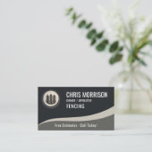 Fencing Fence Builder QR Code Visitenkarte (Stehend Vorderseite)