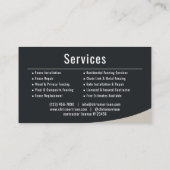 Fencing Fence Builder Repair Professional Visitenkarte (Rückseite)