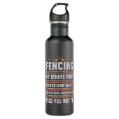 Fencing Fence Funny Saber Geschenk für Zaun Liebha Edelstahlflasche (Vorderseite)