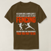 Fencing Foil Epee Säbel Kampf Sportzaun Schwert F T-Shirt (Design vorne)
