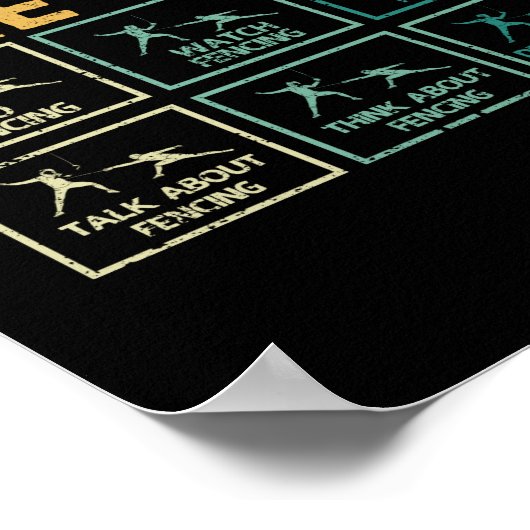 Fencing Funny fencer Dinge, die ich bei Poster (Ecke)