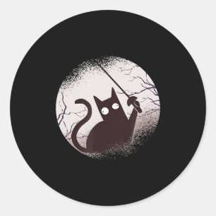 Fencing Game Gamer fencer Sport Fencing Katze Runder Aufkleber