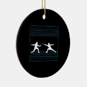 Fencing Game Gamer fencer Sport Fencing Keramik Ornament (Rechts)