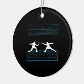 Fencing Game Gamer fencer Sport Fencing Keramik Ornament (Links)