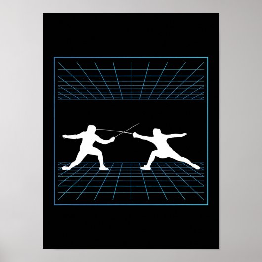 Fencing Game Gamer fencer Sport Fencing Poster (Vorne)