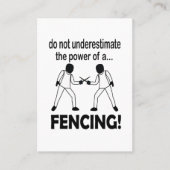 Fencing Game Sport Fighting Visitenkarte (Vorderseite)