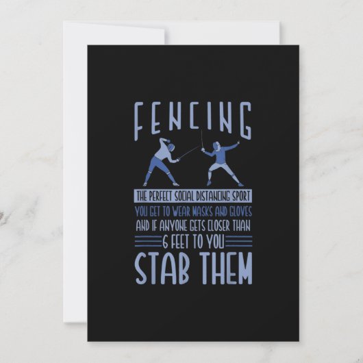 Fencing-Geschenk| Ich gewinne immer alle Matches Einladung (Vorderseite)