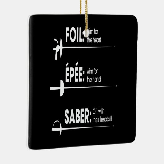 Fencing-Geschenk| Ich gewinne immer alle Matches Keramikornament (Rechts)