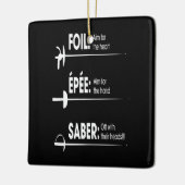 Fencing-Geschenk| Ich gewinne immer alle Matches Keramikornament (Links)