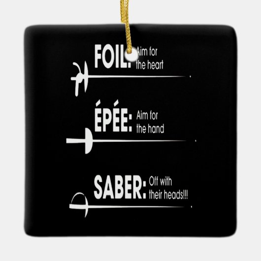 Fencing-Geschenk| Ich gewinne immer alle Matches Keramikornament (Vorderseite)