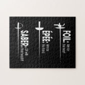 Fencing-Geschenk| Ich gewinne immer alle Matches Puzzle (Horizontal)
