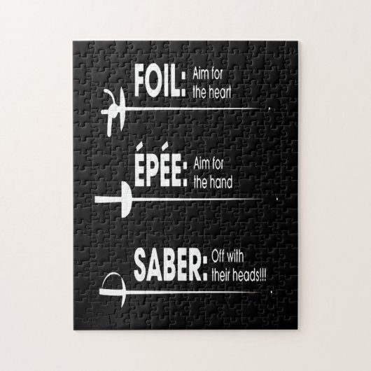 Fencing-Geschenk| Ich gewinne immer alle Matches Puzzle (Vertikal)