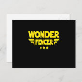 Fencing Gift I Always Win All Ankündigungspostkarte (Vorne/Hinten)