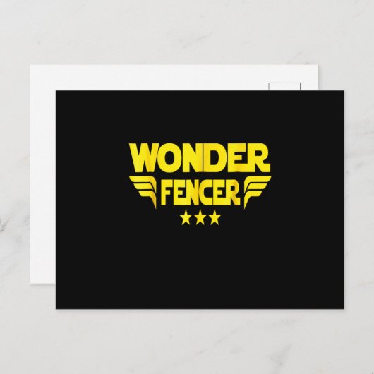 Fencing Gift I Always Win All Ankündigungspostkarte (Vorne/Hinten)