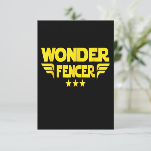 Fencing Gift I Always Win All Begleitkarte (Stehend Vorderseite)