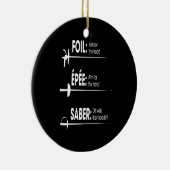 Fencing Gift I Always Win All Keramik Ornament (Rechts)