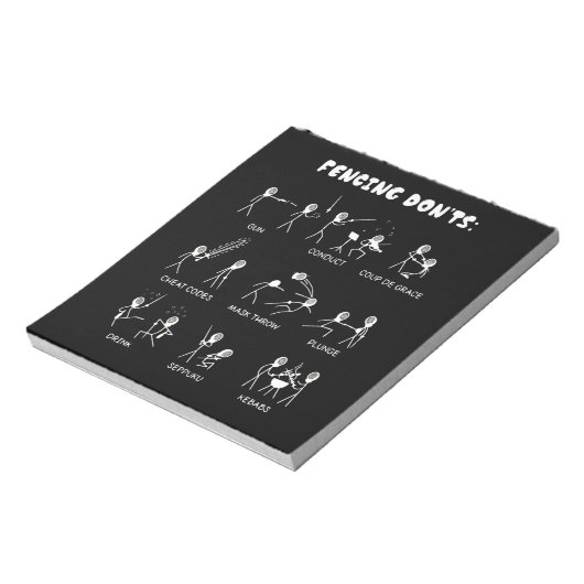 Fencing Gift I Always Win All Notizblock (Rotiert)