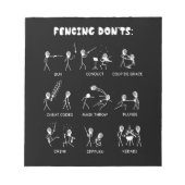 Fencing Gift I Always Win All Notizblock (Vorderseite)