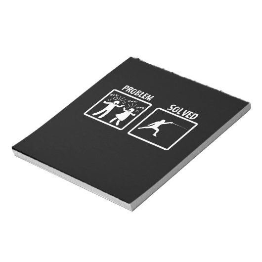 Fencing Gift I Always Win All Notizblock (Rotiert)