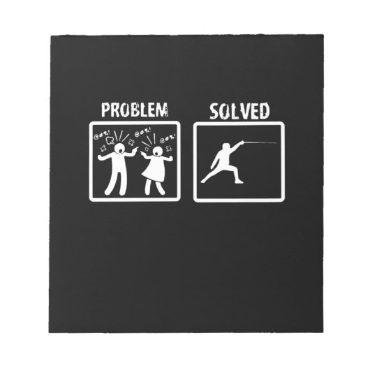 Fencing Gift I Always Win All Notizblock (Vorderseite)