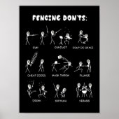 Fencing Gift I Always Win All Poster (Vorne)