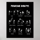 Fencing Gift I Always Win All Poster (Vorne)