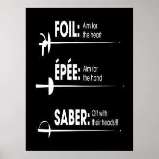 Fencing Gift I Always Win All Poster