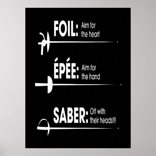 Fencing Gift I Always Win All Poster (Vorne)