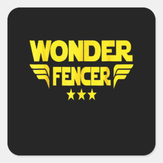 Fencing Gift I Always Win All Quadratischer Aufkleber