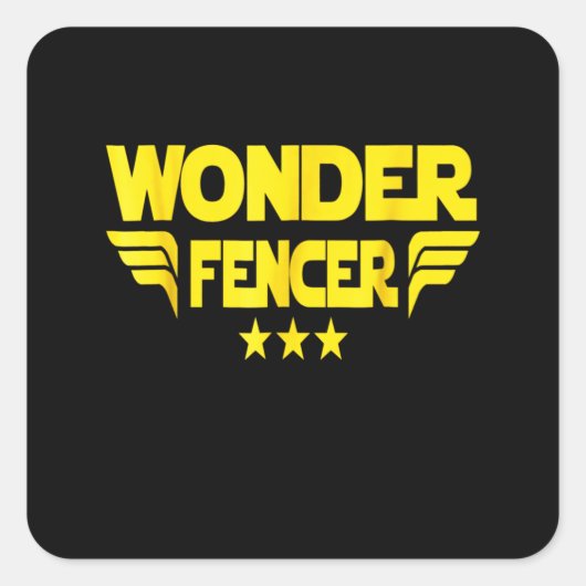 Fencing Gift I Always Win All Quadratischer Aufkleber (Vorderseite)