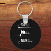 Fencing Gift I Always Win All Schlüsselanhänger (Vorderseite)