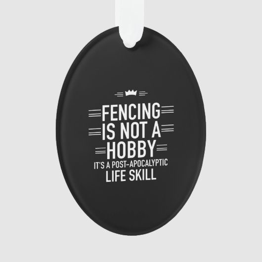 Fencing-Hobby-Geschenke Ornament (Vorderseite)