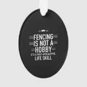 Fencing-Hobby-Geschenke Ornament (Rückseite)