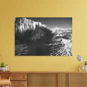 Fencing In the Dunes, schöne Kunst schwarz-weiß Leinwanddruck (Insitu (Wohnzimmer))