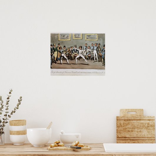 Fencing: Jerry bewundert Tom in einem 'Angriff' Poster (Küche)