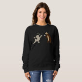 fencing lazy sloth cat sweatshirt (Vorne ganz)