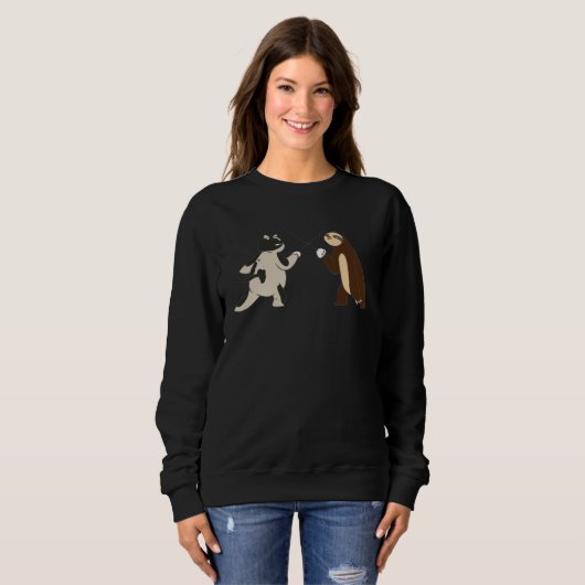 fencing lazy sloth cat sweatshirt (Vorne ganz)