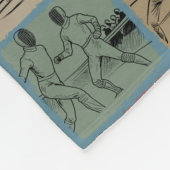 Fencing Lover Cosy Fleece Throw Blanket Geschenk (Ecke)