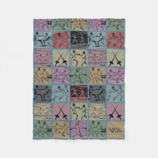 Fencing Lover Cosy Fleece Throw Blanket Geschenk (Vorderseite)