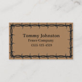 Fencing mit Barb Wire darauf Visitenkarte (Vorderseite)