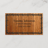 Fencing mit Barb Wire darauf Visitenkarte (Vorderseite)