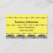 Fencing mit Barb Wire darauf Visitenkarte (Vorderseite)