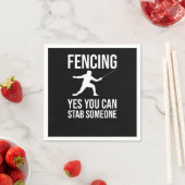 Fencing Säbel Foil Sword Fencer Serviette (Beispiel)