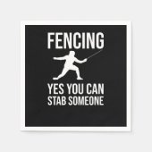 Fencing Säbel Foil Sword Fencer Serviette (Vorderseite)