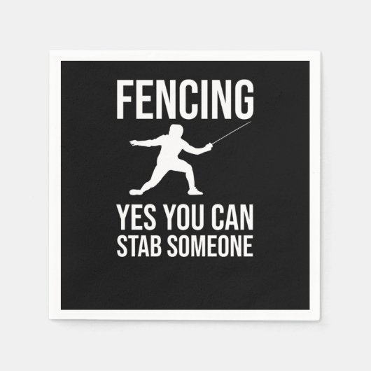 Fencing Säbel Foil Sword Fencer Serviette (Vorderseite)